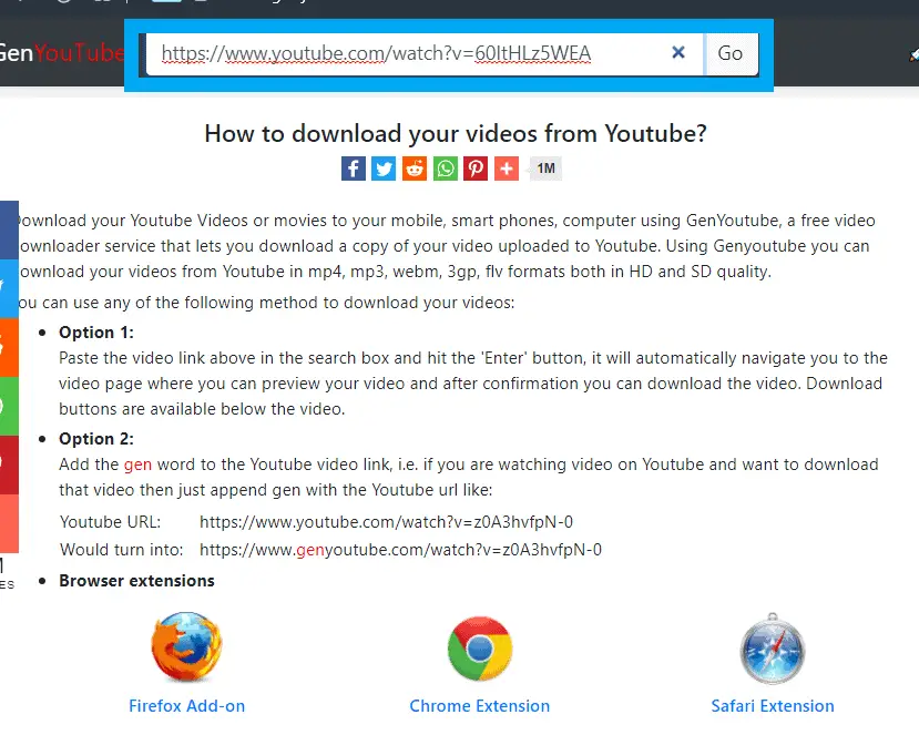 How to download videos from YouTube using Gen YouTube-2